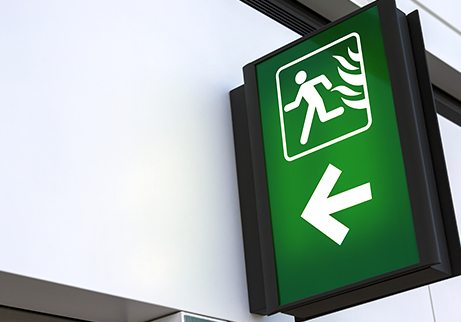 Fire exit sign